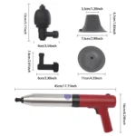 Hochdruck-Elektrischer Toilettenreiniger in Rot, 100-240V, 1500mAh Lithium-Batterie, Versiegeltes Anti-Rückfluss-Design 7