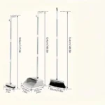 Langstieliger Besen und Kehrschaufel-Set, Antihaft-Bodenbürste, Steh-Kombi-Set, Haushaltsreinigungsgeräte 4
