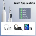 3-in-1-Bluetooth-Kopfhörer-Reinigungsstift-Werkzeug für Airpods Pro 3 2 1 Ohrhörer-Hülle, Reinigungsset, Bürstenstift für Xiaomi iPhone-Ohrhörer 6
