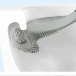Gebogene Toilettenbürste, keine Toilettenbürste zum Reinigen toter Winkel, Toilettenreinigungsbürste aus Silikon für das Badezimmer im Haushalt 2