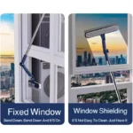 2-in-1 Fensterreinigungswerkzeug Teleskopischer Doppelseitiger Glasreiniger Magnetischer Fensterwischer für Glas Wand Boden Fensterreinigung 3