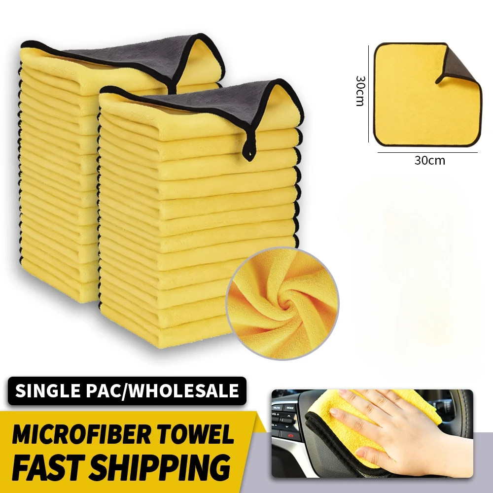 3/5/10Pcs Auto Waschen Mikrofaser Handtuch 30*30CM / 30*60cm auto Reinigung Trocknen Tuch Pflege Tuch Auto Waschen Handtuch Küche Handtuch 2