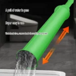 2-in-1 dehydrierter Bodenreinigungsmopp, Selbstextraktor, 360 drehbar, verstellbarer Reinigungsmopp für Badezimmer, Boden, Wand, Bett, nass und trocken 3