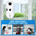 Automatischer Fensterreinigungsroboter mit Wassersprühfunktion, 5600Pa Saugkraft, intelligenter Navigation, Fernbedienung, Sicherheitsseil, 10 Mikrofaserpads 2
