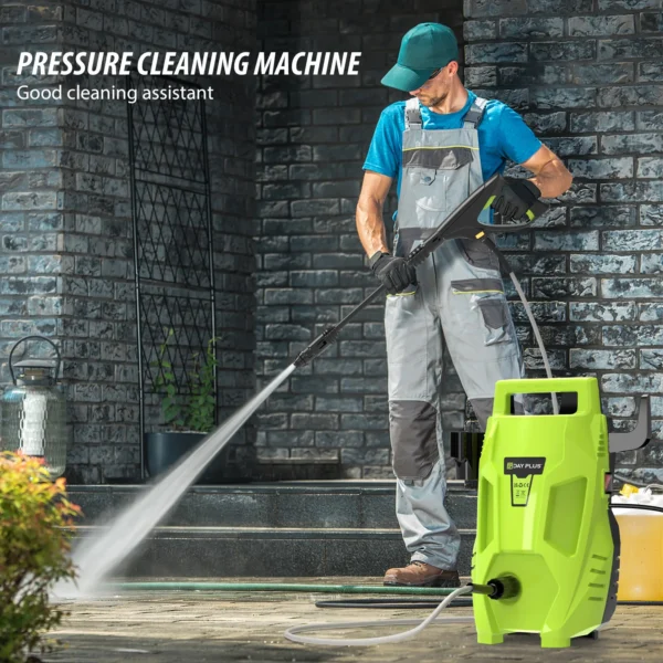 BRIEFNESS Elektrischer Hochdruckreiniger, 200 Bar 3000 W Autowaschanlage, 1-180 °   Verstellbare Düse, 7 m flexibler Schlauch, Terrassen-Autoreiniger
