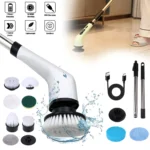 9-in-1 Elektrisches Reinigungsbürsten-Set mit LED-Digitalanzeige – Austauschbare Bürstenköpfe für Boden, Möbel, Bad & Küche |   Kabelloser Elektroschrubber für Gründliche Haushaltsreinigung |   Leicht und wiederaufladbar mit einstellbarer Geschwindigkeit 7