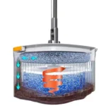 Spin Mop 360 rotierende Haushalts reinigung Mopp Wasser trennung 4/6/8/10pcs Mop Tuch frei Hand wasch mopp mit Eimer selbst reinigend 6