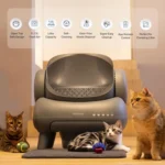 Neakasa Oben offene Katzenklo selbstreinigend Katzentoilette, Große Fassungsvermögen, mit Katzenstreu Matte, für mehrere Katzen 2