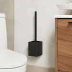 Toilettenbürstenset mit Metallgehäuse, wandmontierte, rostfreie Toilettenreinigungsbürste, keine tote Winkelzone, nagelfreie Installation