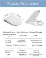 KI-Sprachgesteuertes digitales japanisches WC mit automatischer Öffnung, elektrischem Bidet-Reiniger, App-Steuerung und intelligentem Deckel 6
