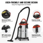 18L Nass-/Trockensauger 2400W, 20kPa Saugkraft, 3-in-1 Gebläse – Hochleistungs-Industriesauger mit HEPA-Filter, 5m Kabel 3
