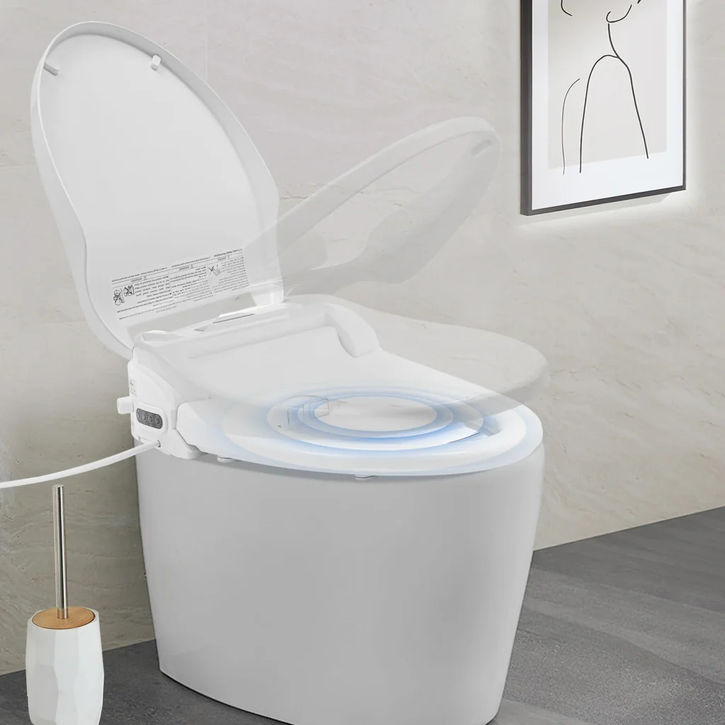 220 V intelligenter V-förmiger Bidet-Toilettensitz, LED-Anzeige-Lichtquelle, Toilettensitz für Badezimmer, Fernbedienung