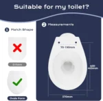 SAMODRA Toilettensitz mit Absturzsicherung O-förmiger Toilettensitz aus UF-Material (O-Form) 2