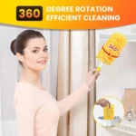 Doppelseitig 360° °   Elektrostatischer Staubabscheider zur Reinigung von Staub, Spinnennetz, Einweg-Federstaubwedel für Dach und Schreibtisch 3