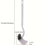 Toilettenbürste vom Typ C mit 18-Zoll-Griff – ergonomischer manueller Reiniger für Badezimmer/Küche/Auto, wiederverwendbar und tragbar (keine Stromversorgung) 3