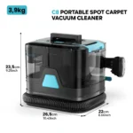 Vastorm C8 20KPa Teppichreiniger Handgerät mit Sprüh- und Saugfunktion Fleckenreiniger Tiefenreinigung Haustierfleckenreiniger mit Doppel-Wassertank 6
