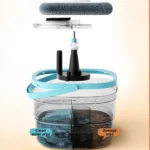 Schleudermopp-Set mit Eimer, trennt sauberes und schmutziges Wasser, manuelle Presse-zu-Reinigung und Spin-Trocknung, ausziehbarer Wischgriff 4