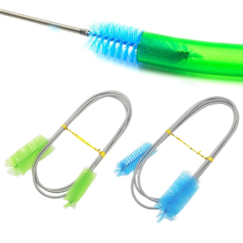 Aquarium Reinigungsbürste für Wasserfilterpumpe Lily Rohr Luftschlauch Schlauch Edelstahl Aquarium Bürste Wasserpumpe Zubehör