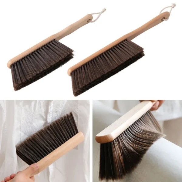 1PCS/2PCS Natürliche Holz Borsten Pinsel Anti-statische Desktop Bar Grinder Kaffee Pulver Reinigung Pinsel Inländischen Bett fegen Besen