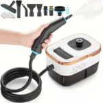 Tragbarer Dampfreiniger, 15s Schnellaufheizung 105 ℃   Temperaturregulierung, 1350 ml Wassertank, für Auto/Zuhause/Fliesen/Möbel + 10 Zubehörteile 2