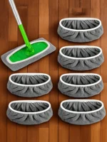 6 Stück flache Ersatz-Reinigungstuchpads für Mopps, waschbare und wiederverwendbare Slouchy-Mopp-Pads, Bodenreinigungsmopp-Nachfüllungen, für trockene und nasse Anwendung 3