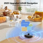 Lubluelu L15 Ultra 3-in-1-Roboter-Staubsauger-Mopp-Kombination mit LiDAR-Navigation, 5500 Pa Saugkraft, automatische Aufladung, intelligente App, 24 No-Go-Zonen 3