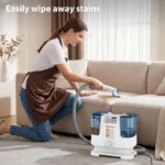 Tragbarer Teppich- und Polsterreiniger 430W, 15kPa Saug, 600ml Wassertank, mit Spraybürstenköpfen für Sofa, Autositze, Teppiche 2
