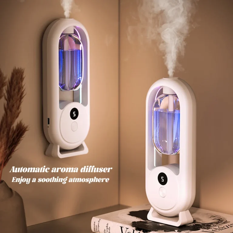 Wiederaufladbarer tragbarer Aromadiffusor, Aromatherapiegerät für ätherische Öle, zeitgesteuerter Lufterfrischer zur Entfernung von Gerüchen, 5-Modi, zeitgesteuertes Spray 2