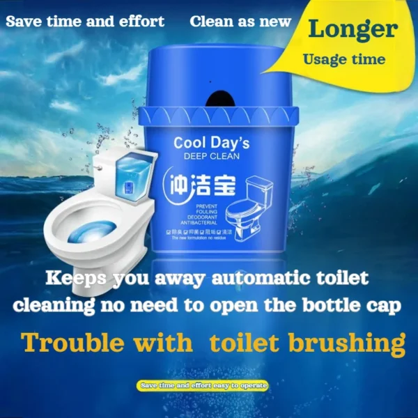 Haushalts-Toilettenschüssel-Reiniger, blaue Blase, entklebend, leistungsstarke Fleckenentfernung, Stanzreiniger, Badezimmer, langlebiger Geruchsbeseitiger