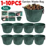 50l faltbarer Garten abfall beutel wasserdichter Garten hof Blatts ack Licht Camping Mülleimer sammeln Garten blätter Trümmer Aufbewahrung tasche 2