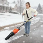 Elektrischer 2-in-1 Laubsauger und -gebläse mit Verlängerungsstange und ergonomischem Griff für Garten, Rasen, Reinigung von Schnee, Laub und Staub 5