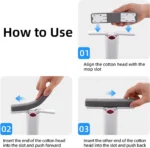 Mini-Handmopp, zusammenklappbar, leistungsstarke Squeeze-Reinigungsmopps für Zuhause mit Schwamm, selbstquetschende Bodenwaschmopps, Schreibtisch, Fenster, Auto 5