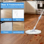 Mopp- und Eimer-Set mit 7 runden Moppbezügen und 1 rechteckigem Moppbezug 2
