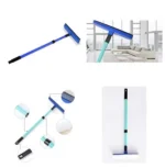 2-in-1-Teleskop-Fensterglasreiniger, Wischer, langer Griff, Schwammbürste, Fensterwischer, Rakel, Wischer, Reinigungswerkzeug 3