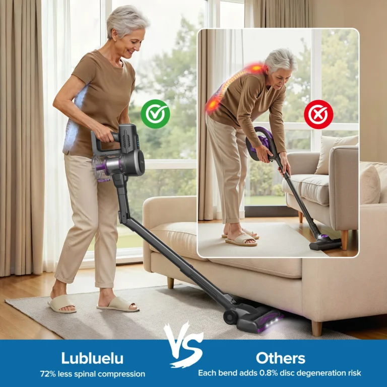 Lubluelu 45000PA Kabelloser Staubsauger für Auto und Haushalt, Handstaubsauger mit Smart-Home-Funktion, Staubbehälter mit 50 Minuten Laufzeit, Haushaltsreinigung 2
