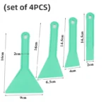 ALIWRAP 4-teiliges Kit, ultradünner Hartplastik-Schaber, alte Kleberentfernung, Autoverpackung, Go Corner, Rakel, Fensteraufkleber, Aufkleberentferner 6