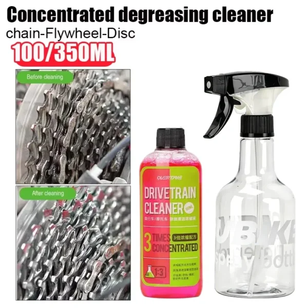 Fahrradkettenreiniger 100 ml Fahrrad-Antriebsstrangreiniger, Reinigungs- und Wartungsflüssigkeit, Entfettungsspray für faltbare Rennrad-MTB-Fahrräder