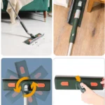 4-in-1-Fensterputzmopp, Fensterreiniger, Glaswischer, verlängert, drehbar, mit Silikonschaber, Fensterputzwerkzeuge für den Haushalt 3