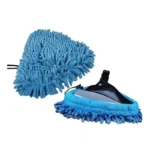 Blue Mop Ersatzpads Steam Mop Triangle Pads Blue Chenille kompatibel für H2O X5 H20 Ersatz waschbares Tuch 2