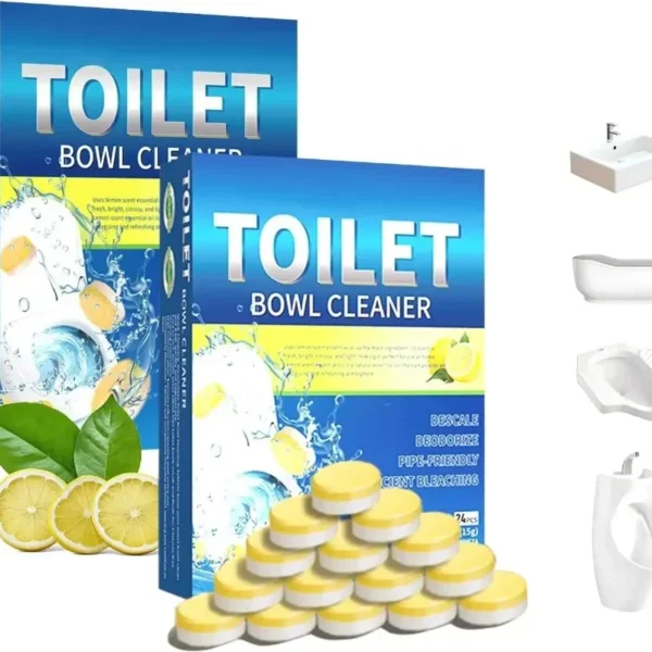 24 Stück Toilettenreinigungs-Brausetabletten mit Zitronenduft, entfernt Urinflecken, Geruchsvergilbung, dauerhafte Frische, ein Muss für zu Hause