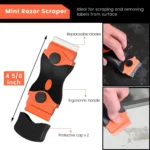 ALIWRAP Rasierklingenschaber für Autoaufkleber-Entferner, doppelseitiger Vinyl-Spatel, Fenster-, Glas-, Herd-, Aufkleber- und Etikettenreinigungsschaufel 4