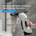 Podofo 20W wiederaufladbarer Fensterstaubsauger, kabelloses Fenster- und Oberflächenstaubsauger-Set mit 150 ml Wassertank, Staubsauger-Set für Fenster, Duschabdeckungen, Glastische, Spiegel 3