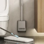 Neue Silikon-Toilettenbürste zur Wandmontage mit Abtropfschale für Gründliche Reinigung ohne Toten Winkel im Badezimmer 2