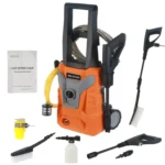 2200-Watt-Hochdruckreiniger für den Haushalt mit 2 mobilen Rädern, mit Hochdruck-Luftpistole zum Reinigen von Autos und Garten 6