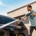 YOFIDRA 3-Gang Bürstenloser Hochdruck-Autowaschpistole 220 Bar Elektrische Wasch- und Sprühpistole für Makita 21V Akku 6