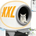Intelligente Reinigungs-Katzentoilette, 80L Raumkapsel, 9L Katzentoilette, mit Sicherheitssensor, APP-Steuerung, automatische Katzentoilette mit Anti-Einklemm-Funktion, geeignet für Familien mit mehreren Katzen.
