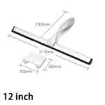Fensterabzieher Silikonkautschuk Kratzen 10'' 12'' 14'' ZOLL Duschabzieher Edelstahl Badezimmer Glasfenster Auto mit Haken 3