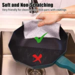 20-5 stücke Verdickt Stahl Draht Reinigung Tuch Nicht-Scratch Doppel-schicht Eisen Mikrofaser Mesh Dishrag Waschen Topf Lumpen küche Handtuch 5