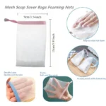 Seifenschaumnetztasche zum Aufhängen, Netzhandschuh für Dusche, Badezimmer, Gesichts- und Körperreinigung, Blasenmacher für effektive Reinigung 5
