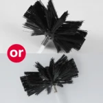 150 mm rotierende Kaminbürste mit langem Griff, flexibler Stange für Kamin, Trocknerrohr, Kamin-Innenwand- und Dachreinigungswerkzeuge 5